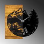 Wallity Wooden Clock 19 en Nogal y Negro